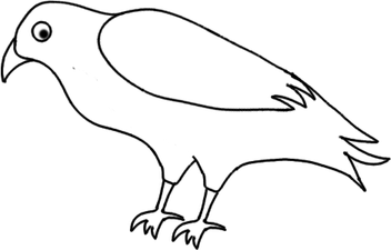 Crow Drawing PNG