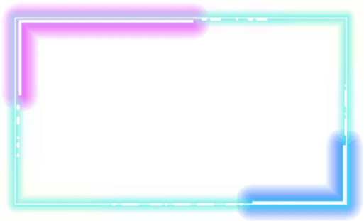 Rectangle Neon Frame PNG