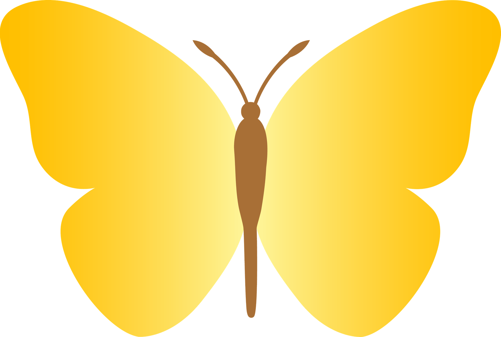Golden Butterfly PNG
