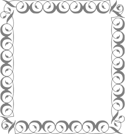 Silver Glitter Border PNG