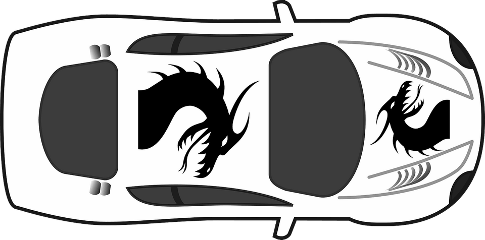 Car Cartoon Top View PNG
