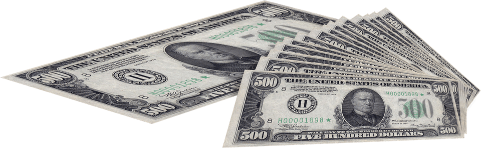 500 Money PNG