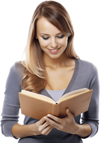Woman Reading Book PNG