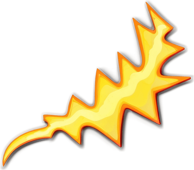 Animated Yellow Thunderbolt PNG