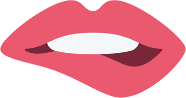 Lip Bite Emoji PNG
