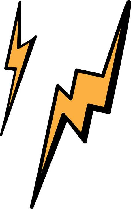 Animated Yellow Thunderbolt PNG