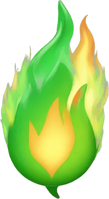 Green Flame PNG