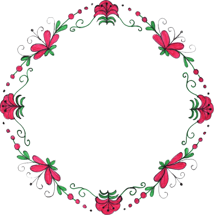 Round Floral PNG