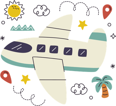 Airplane Doodle PNG