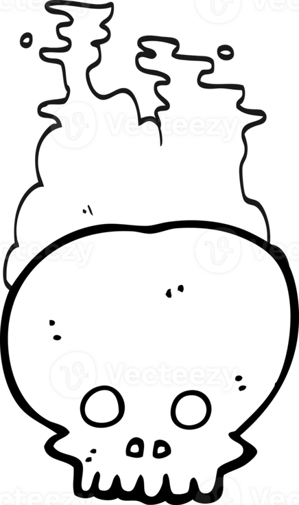 Melting Skull PNG