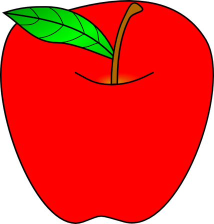 Red Apple Cartoon PNG