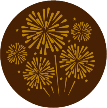 Gold Fireworks PNG