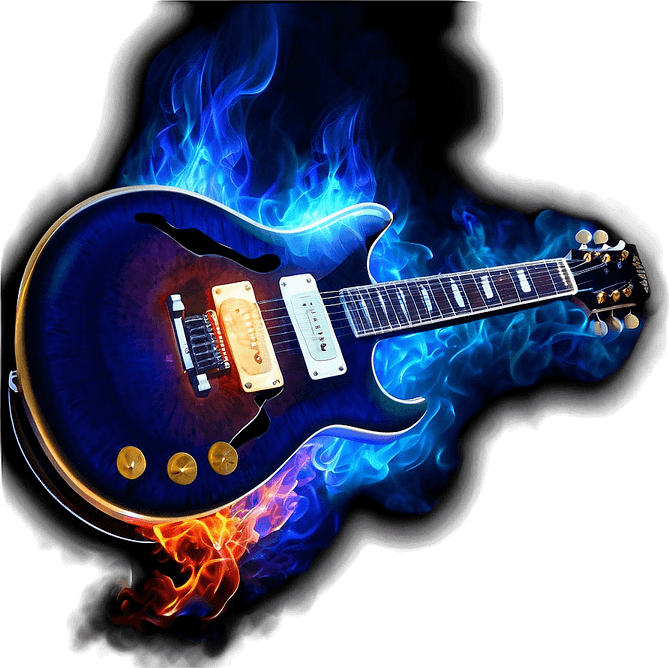 Fire Guitar PNG