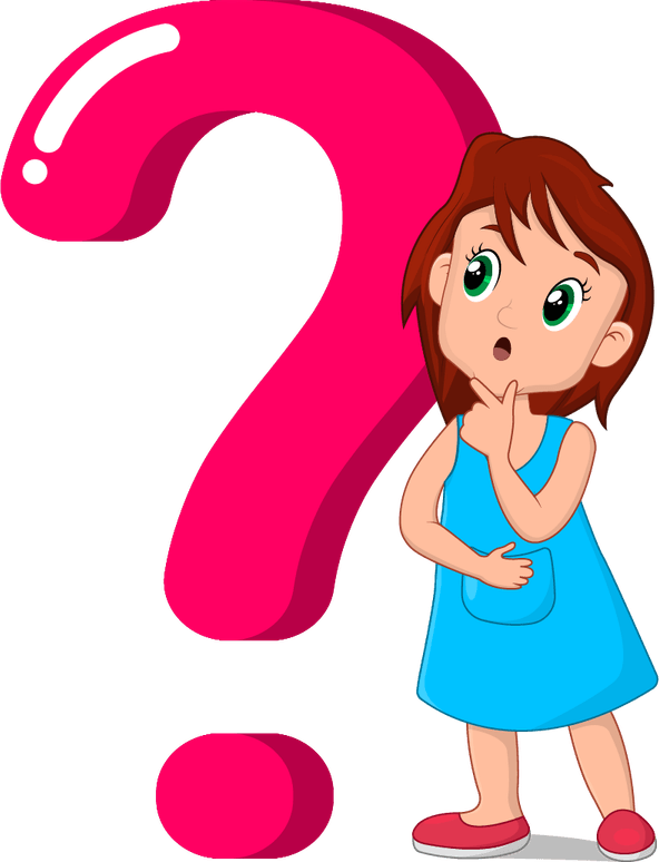 Girl With Question Mark PNG