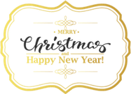 Gold Merry Christmas PNG