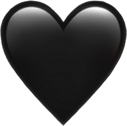 Heart Black PNG
