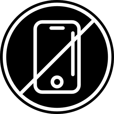 No Mobile Sign PNG