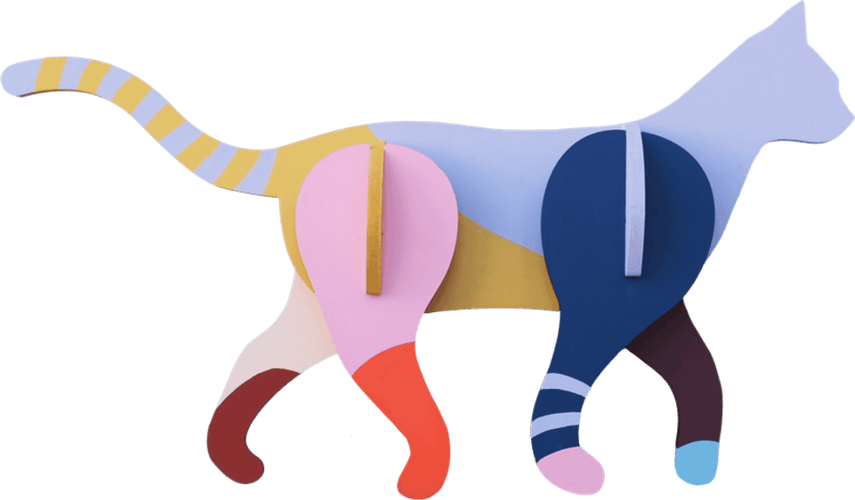 Geometric Cat PNG