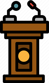 Podium With Microphone PNG