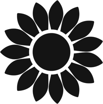 Sunflower Black And White PNG