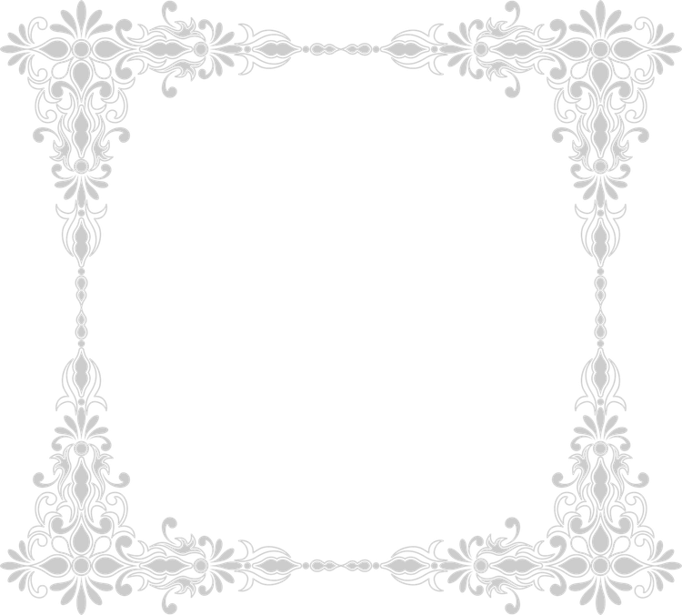 Grey Flower Border PNG