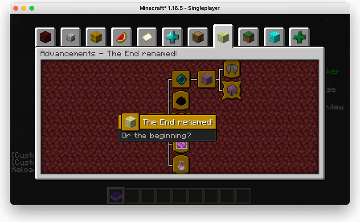 The End Achievement Minecraft PNG