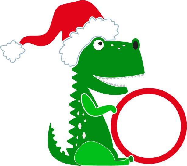 Dinosaur Christmas PNG