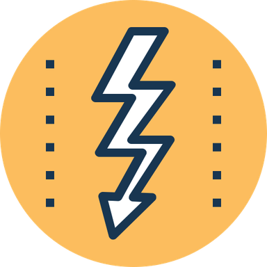 Animated Yellow Thunderbolt PNG