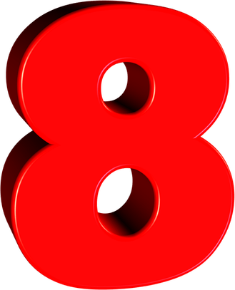 8 Number PNG