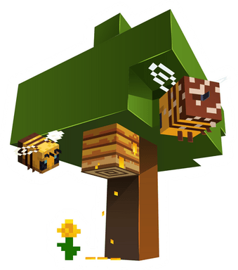 Minecraft Bee PNG