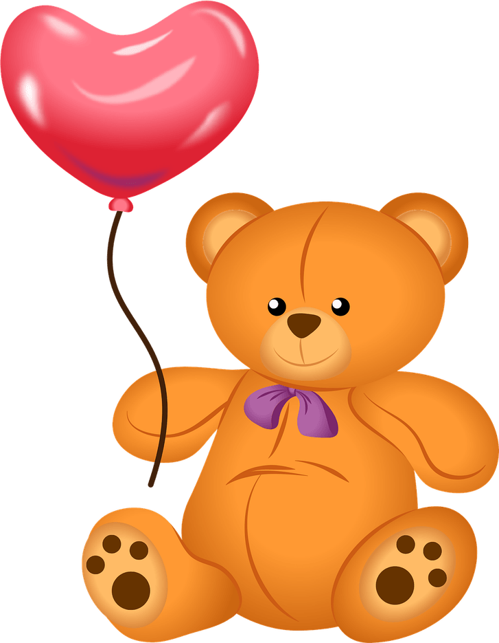 Teddy Bear With Balloon PNG