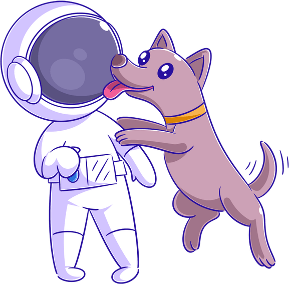 Astronaut Dog PNG