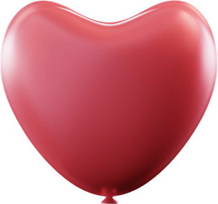 Red Heart Balloon PNG