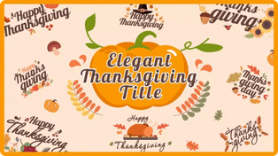 Happy Thanksgiving Banner PNG