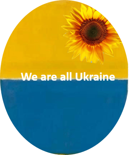 We Support Ukraine Flag PNG