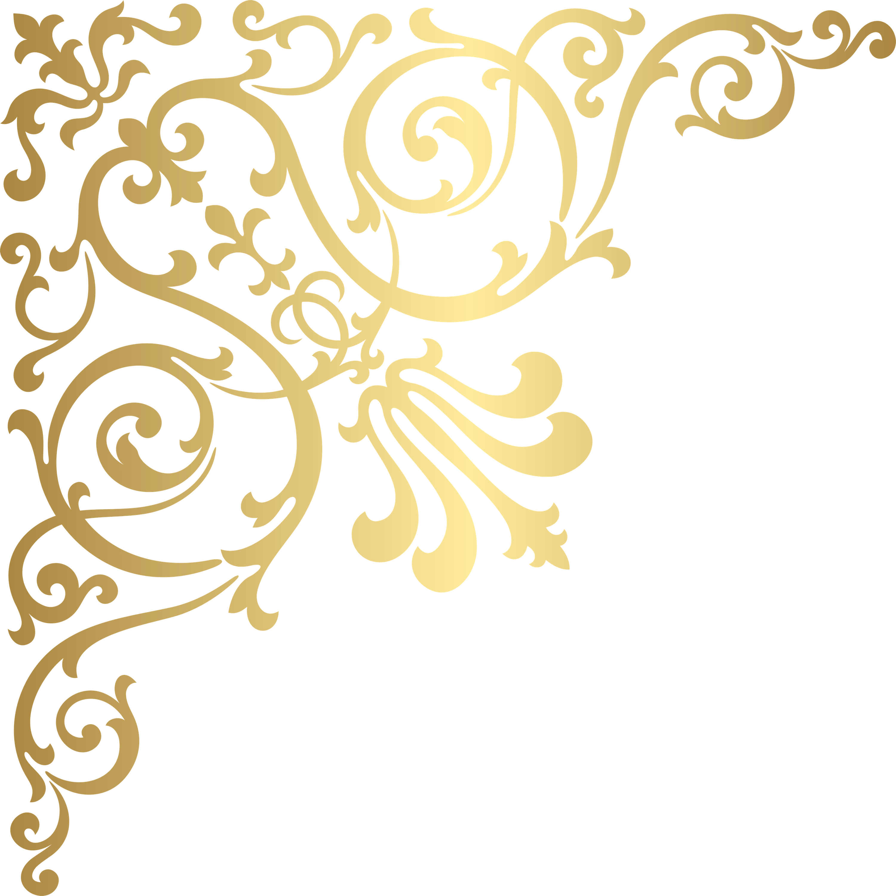 Corner Gold Border PNG