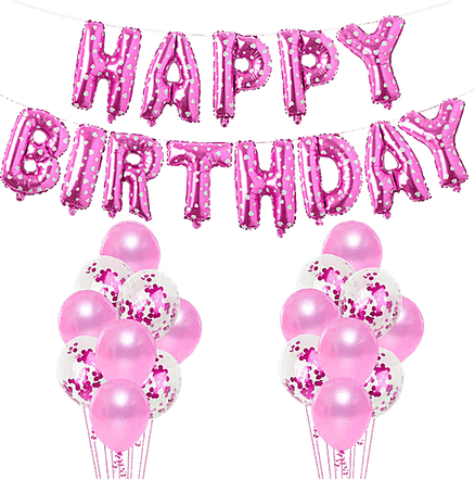 Pink Birthday Balloon PNG