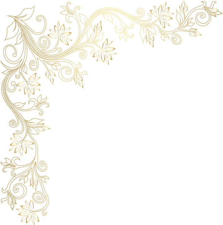 Corner Elegant Gold Border PNG