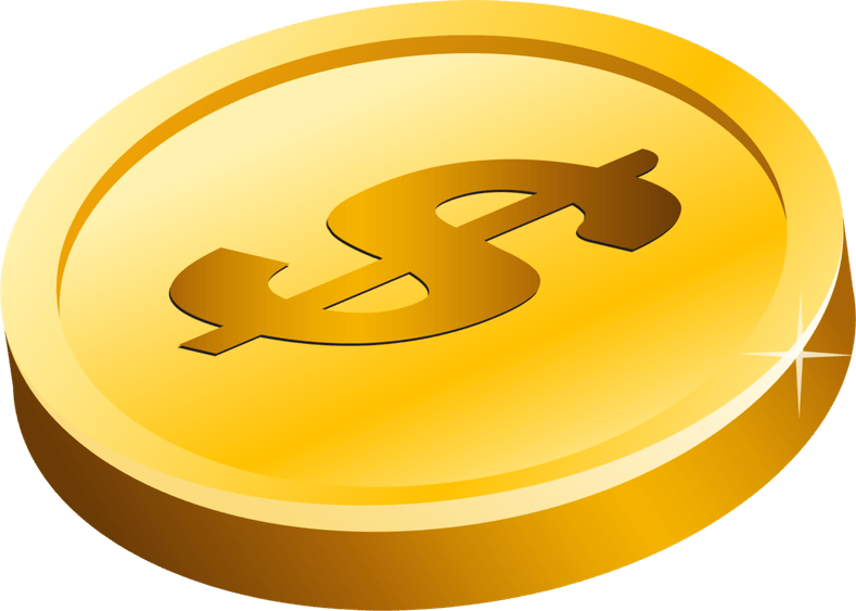Gold Dollar PNG