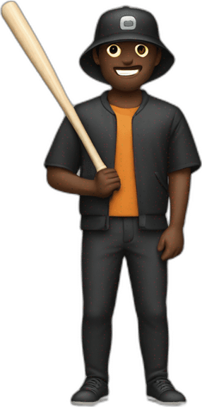 Man With Baseball Bat PNG