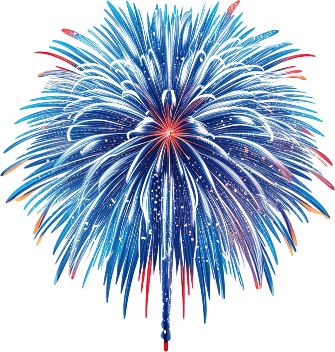 Colorful Fireworks PNG