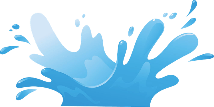 Cartoon Water Splash PNG