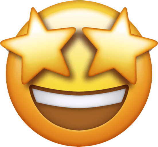 Star Eyes Emoji PNG