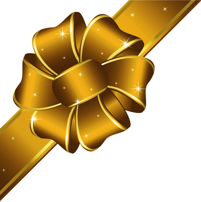 Gold Bow PNG