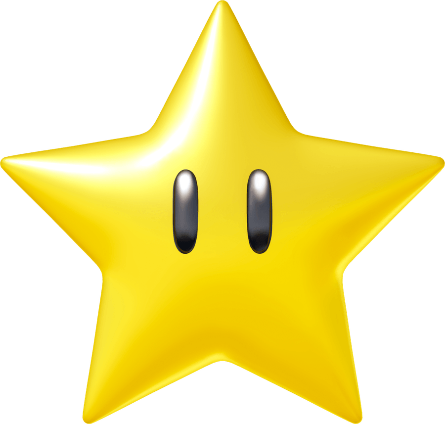 Mario 8 Bit Star PNG