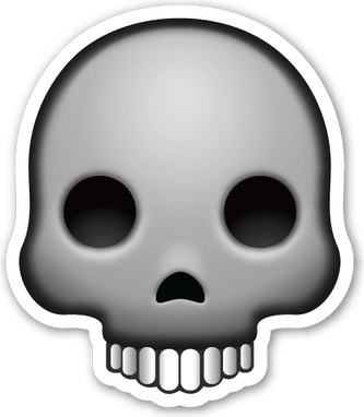 Cursed Skull Emoji PNG
