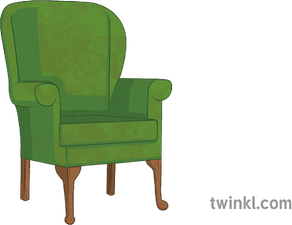 Comfy Green Armchair PNG