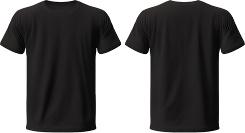 T Shirt Template Black PNG