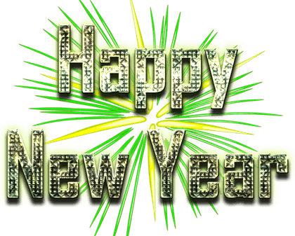 Happy New Year Word PNG
