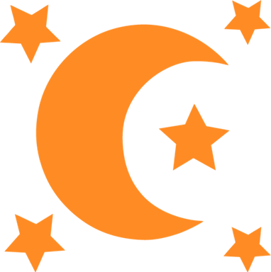 Orange Moon PNG